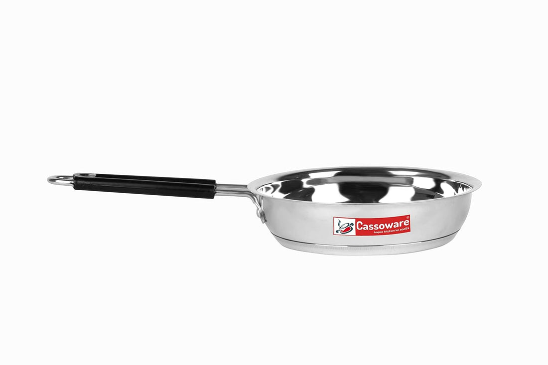 Cassoware Stainless Steel Induction Base Fry Pan