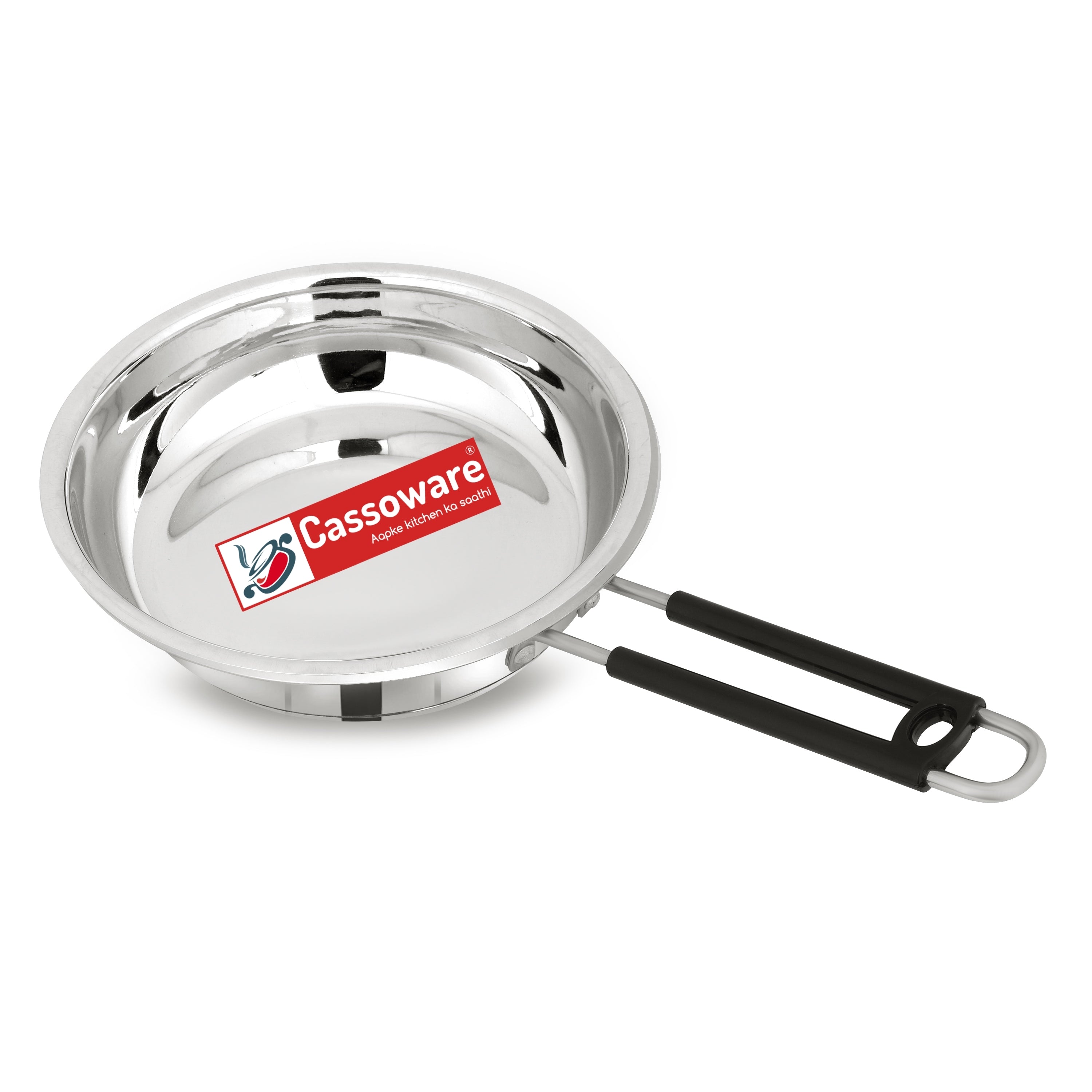 Frypan with Lid - Stainless Steel Plain Bottom Cookware