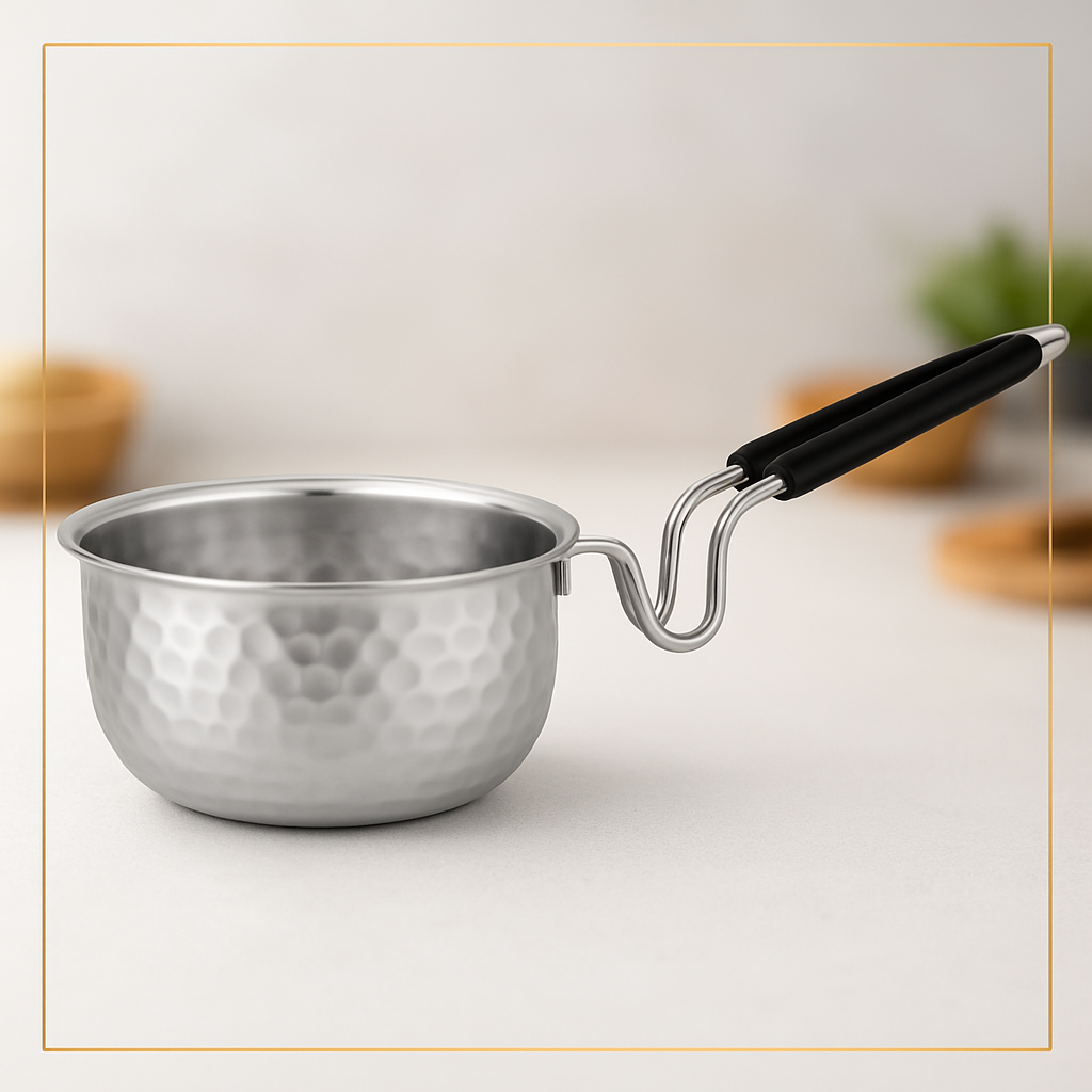 Hammered  Tadka Pan – 1.5 mm Thick Stainless Steel Cookware