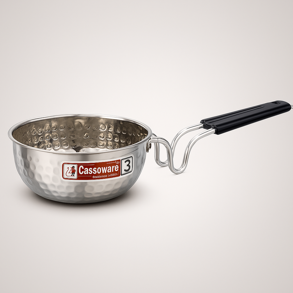 Hammered Tadka Pan – 2.5 mm Stainless Steel (430 Grade)