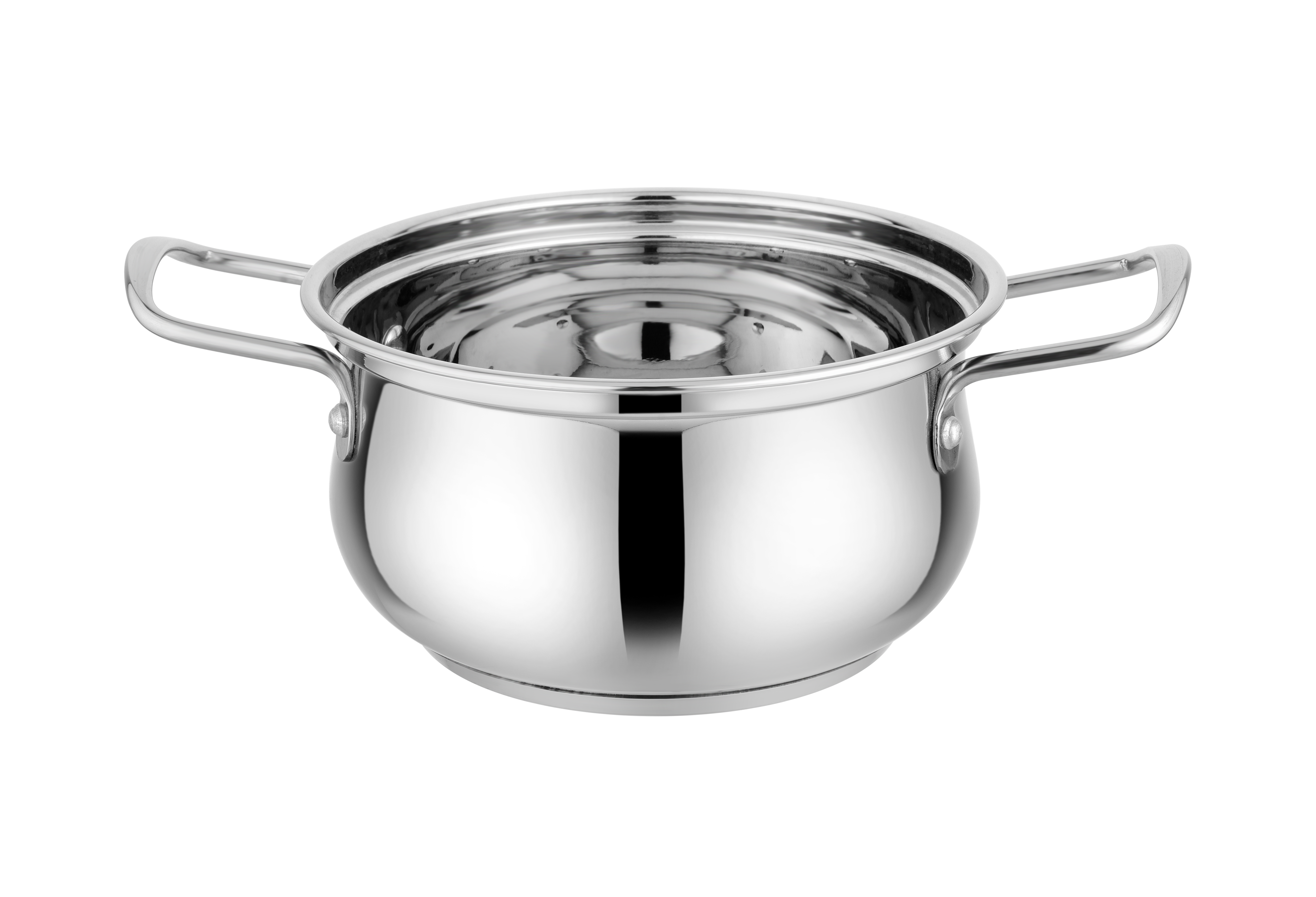 Handi with Glass Lid 3pc - Encapsulated Base Stainless Steel Cookware Set
