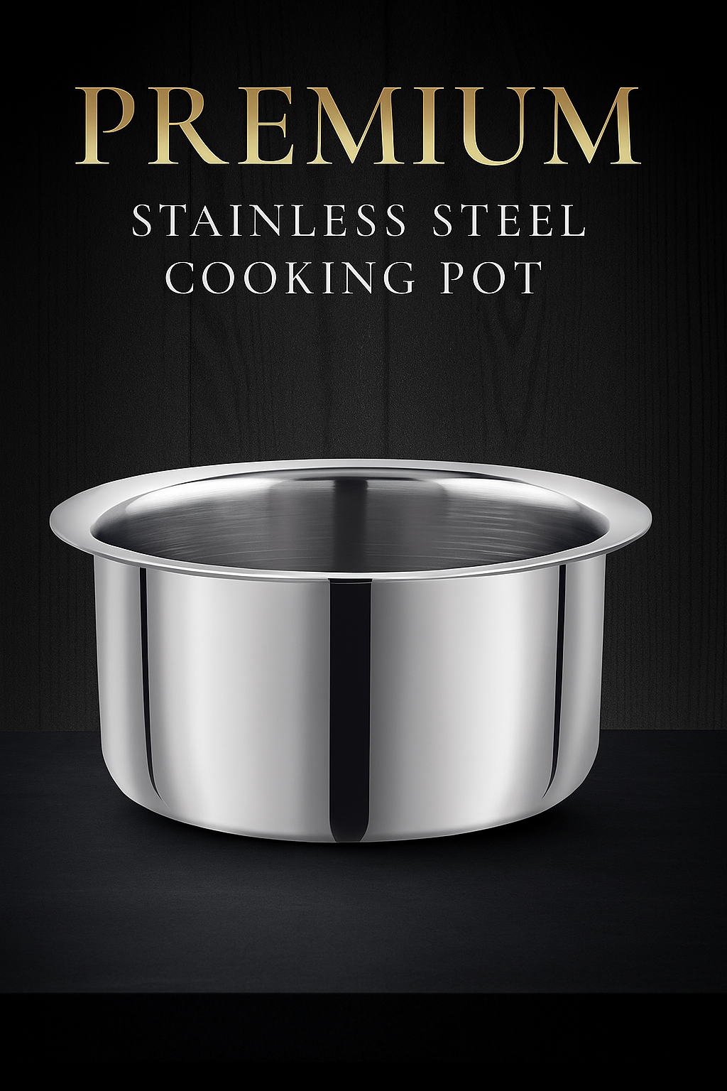 Tope With Lid - Plain Bottom Stainless Steel Cookware