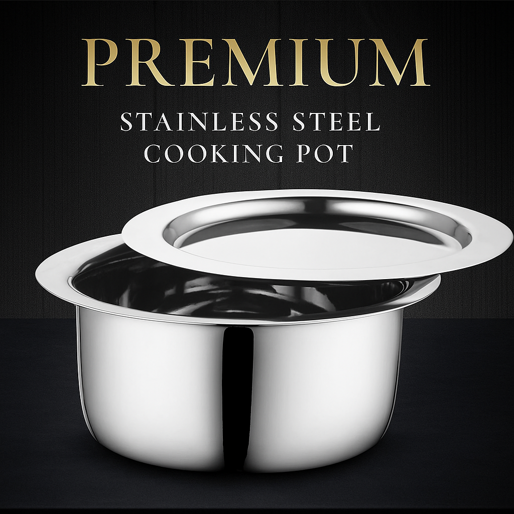 Tope With Lid – 1.2 mm Thick Stainless Steel Premium Cookware