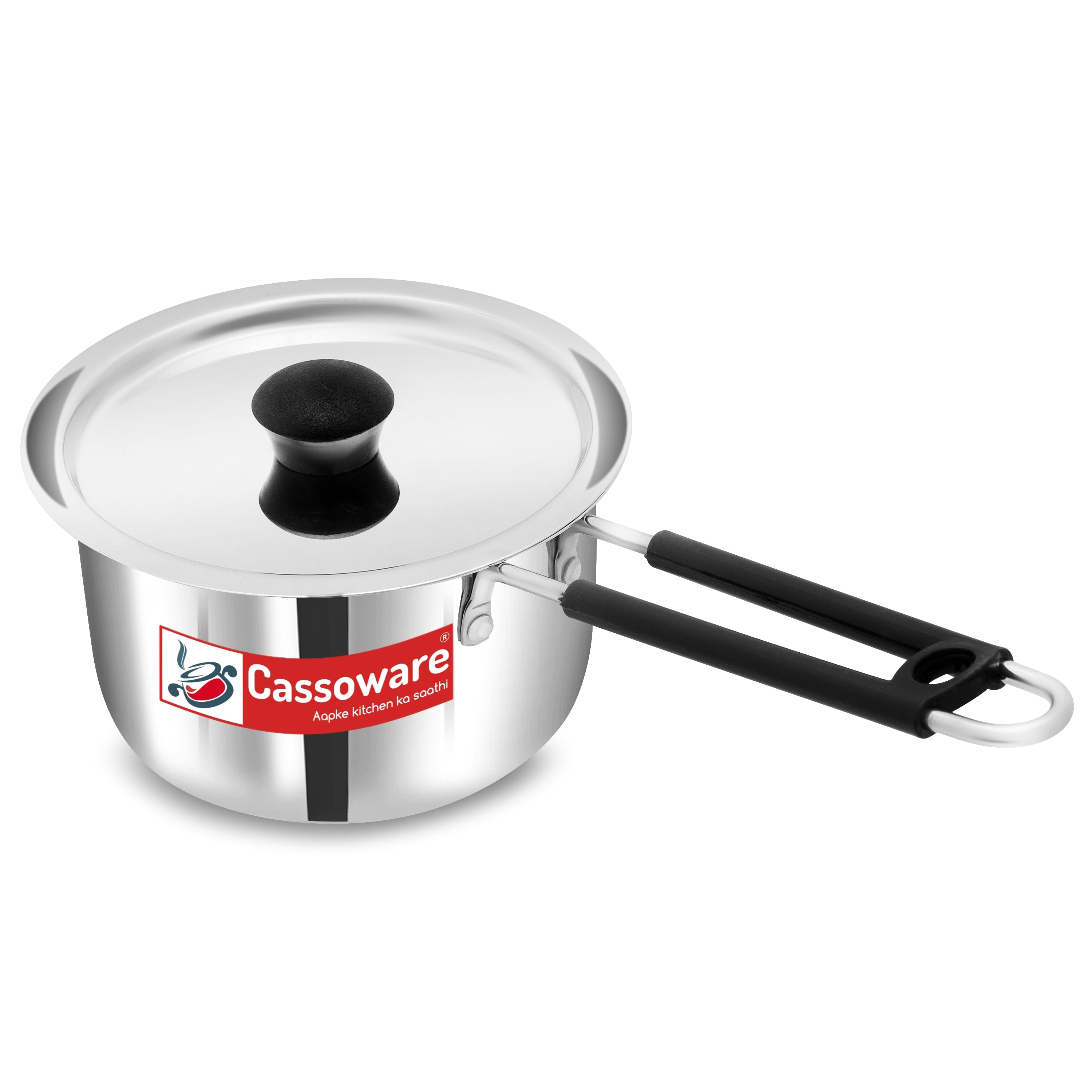 Saucepan With Lid - Stainless Steel Plain Bottom Cookware