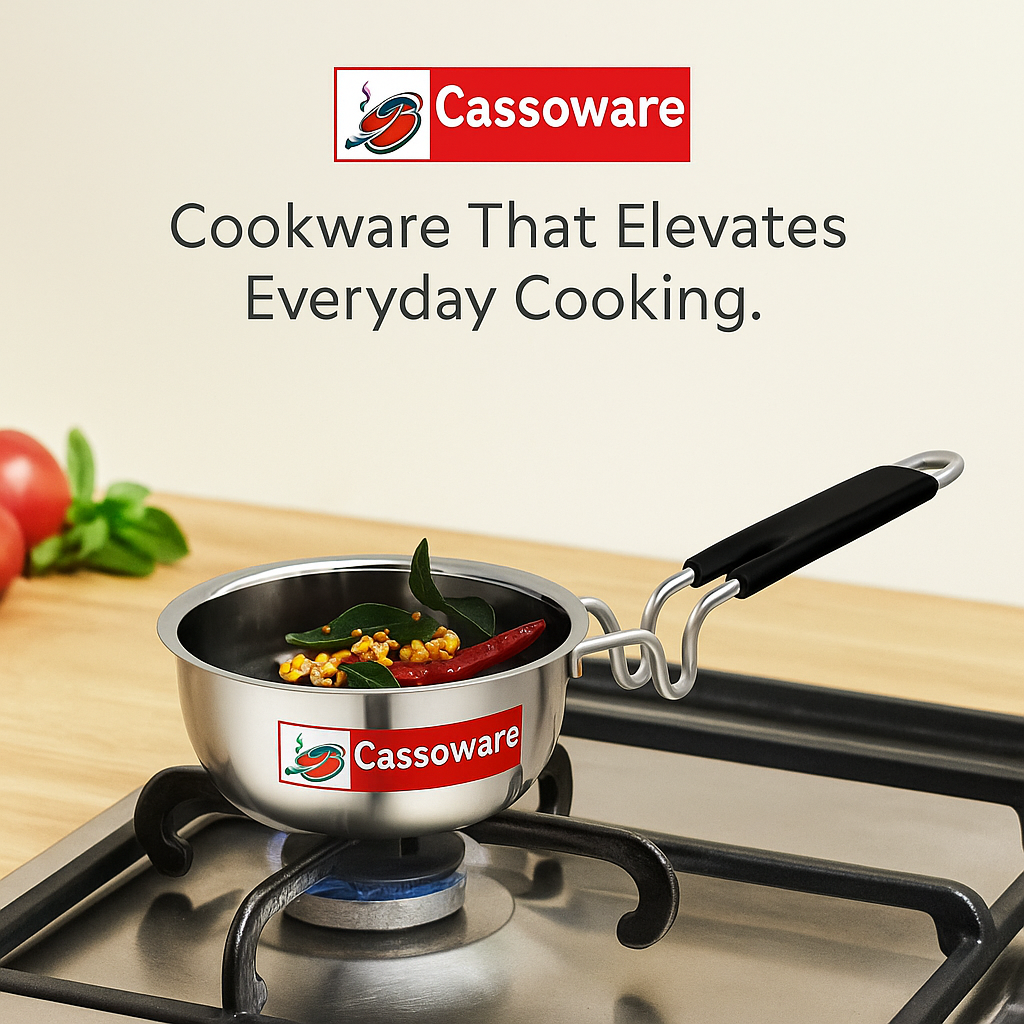 Tadka Pan - 1.5mm Thick Stainless Steel Cookware